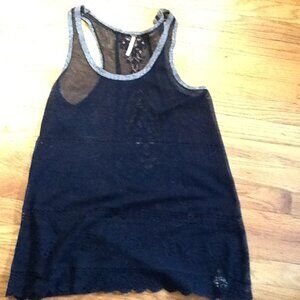 Free People Black Lace Tee or Minidress